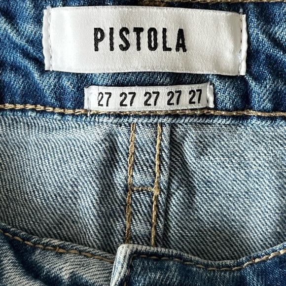 Pistola Winston High Rise Crystal Denim Cut Offs Distressed Sparkle Size 27 - Picture 7 of 10